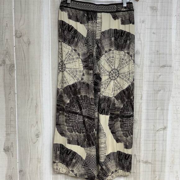 Rachel Zoe Pants - Rachel Zoe‎ Wide Leg Cropped  Palazzo Boho Print Pants S Resort Wear Beachy